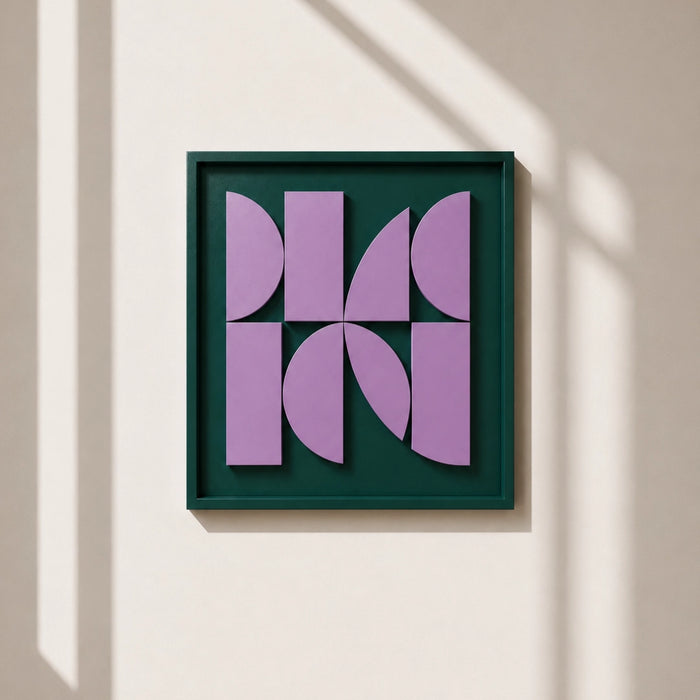 Axis Wooden Wall Art | Green Lilac