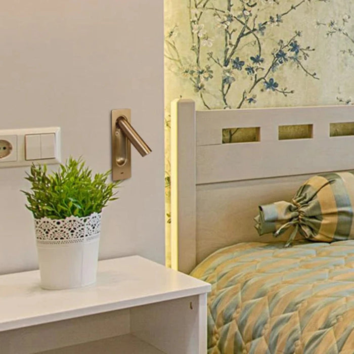 elevenpast Wall light Atlantis Recessed LED Reading Wall Light with USB | White, Black, Bronze