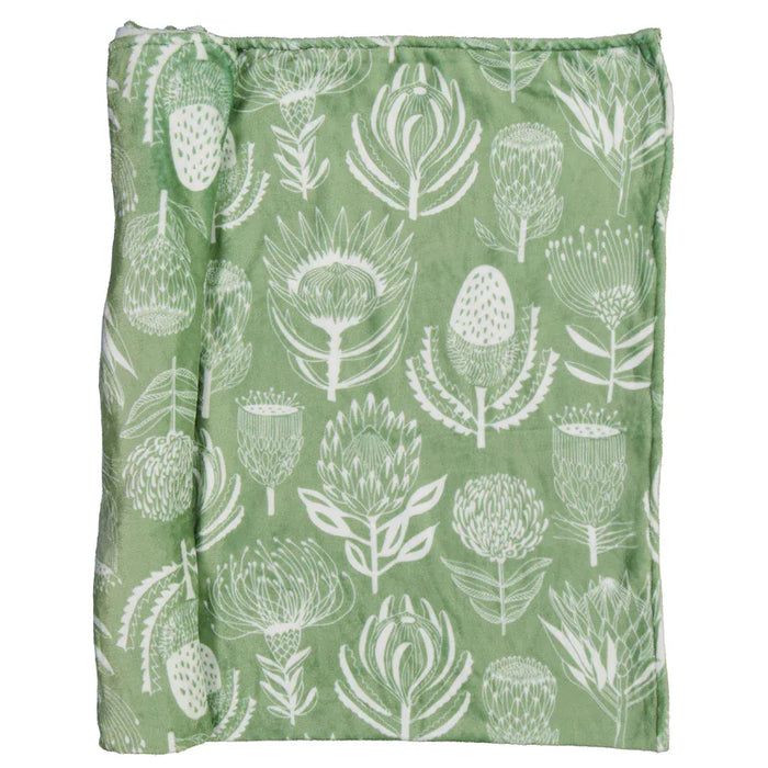 elevenpast Floral Kingdom Blanket Sage Medium | Large