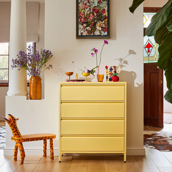 Bon Bon Chest Of Drawers Dark Flint | White | Moss | Blue