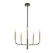 elevenpast Chandelier Regency Black and Gold Metal Chandelier - 5 Light | 10 Light