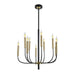 elevenpast Chandelier Regency Black and Gold Metal Chandelier - 5 Light | 10 Light