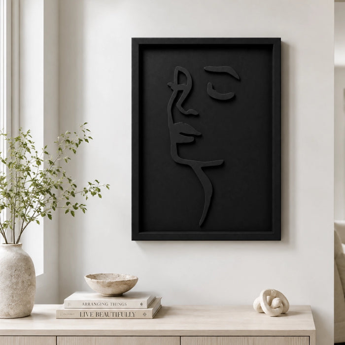 Chloe Wooden Wall Art | Black