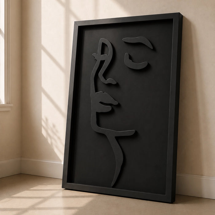 Chloe Wooden Wall Art | Black