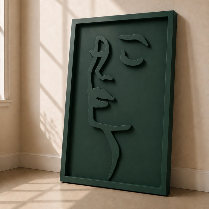 Chloe Wooden Wall Art | Forrest Green