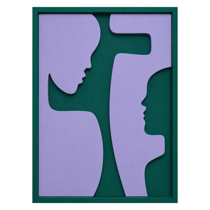 Confide Wooden Wall Art | Forest Green and Lilac