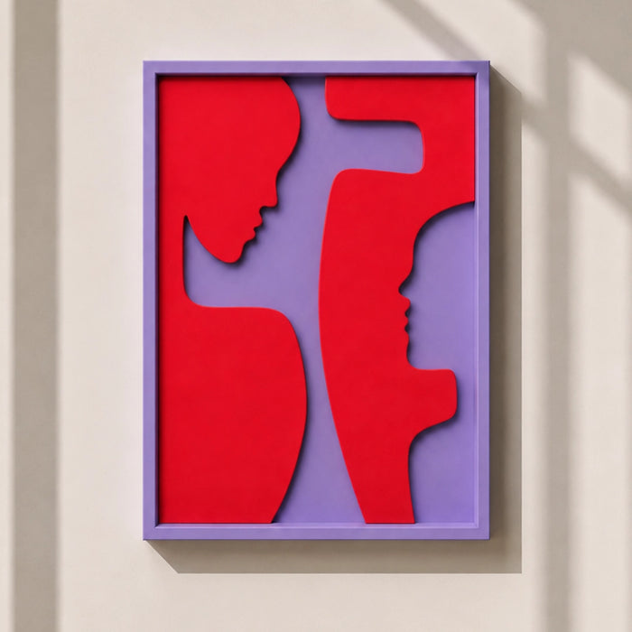 Confide Wooden Wall Art | Lilac Red Flame