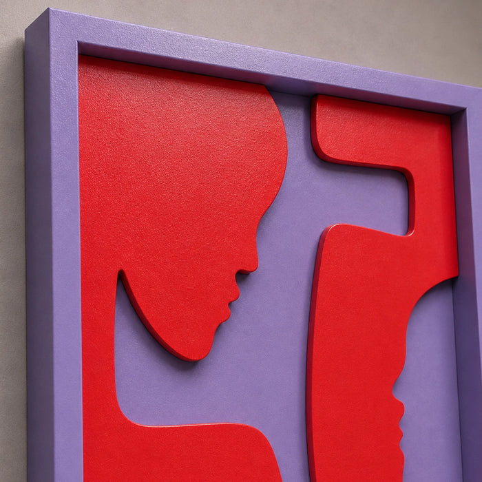 Confide Wooden Wall Art | Lilac Red Flame