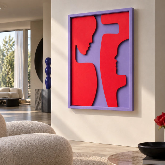 Confide Wooden Wall Art | Lilac Red Flame