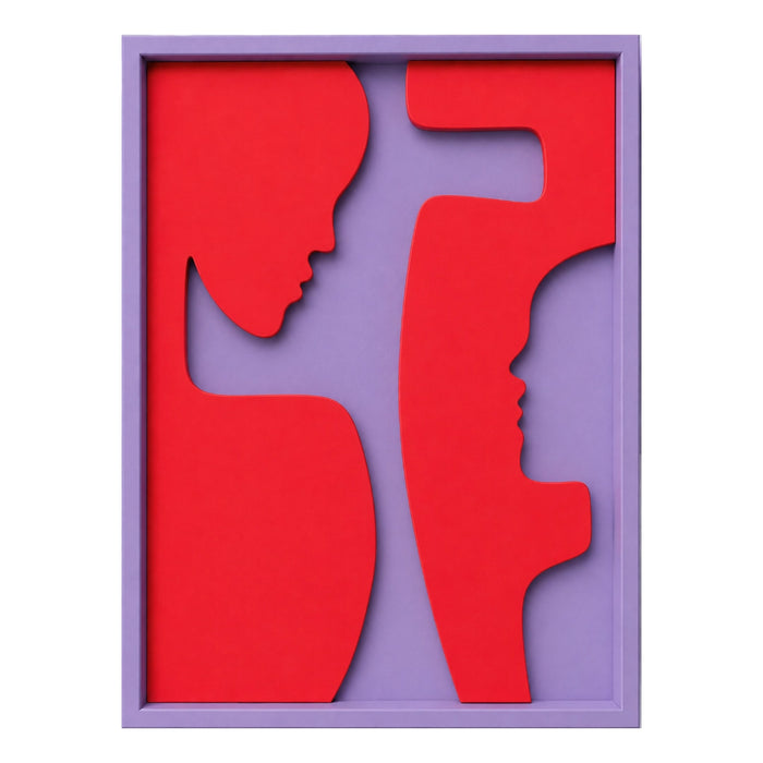Confide Wooden Wall Art | Lilac Red Flame
