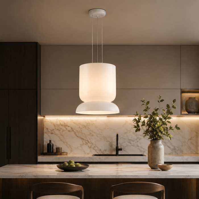 Strata 6 Opal Glass LED Pendant Light