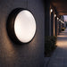 elevenpast Wall Light Atlas Round Bulkhead LED Light in Black - Large | Small