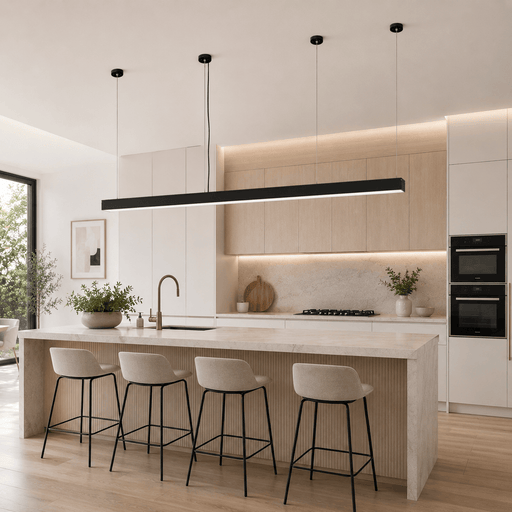 Luke Linear LED Pendant Light Black | White, 2 Sizes 