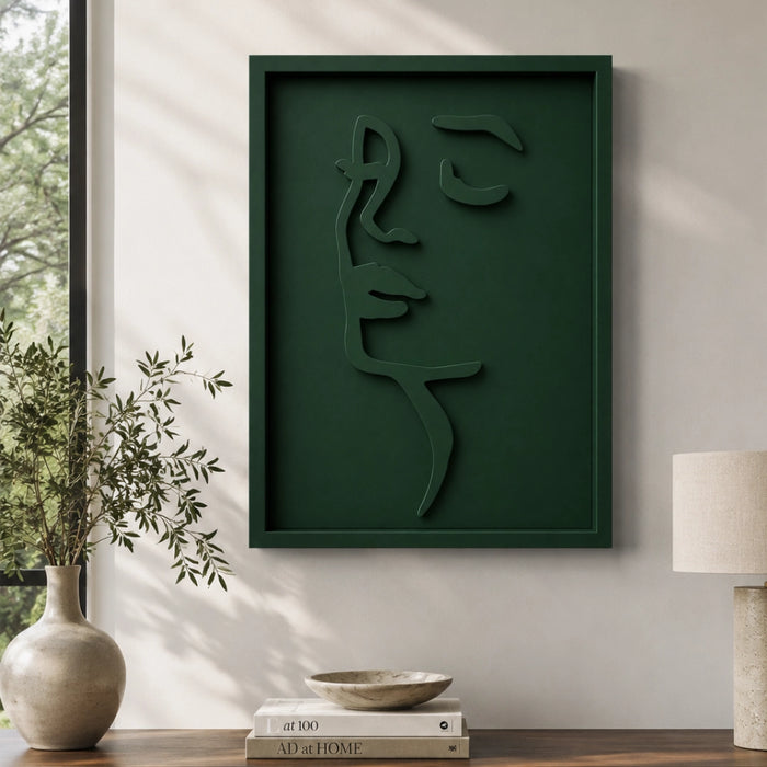 Chloe Wooden Wall Art | Forrest Green