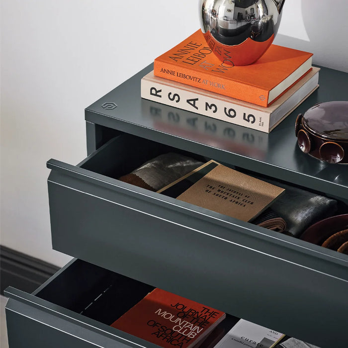 elevenpast draw Bon Bon Chest Of Drawers Dark Flint | White | Moss | Blue