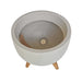 elevenpast Pots & Planters Rustic Round Japi Planter Cache Pot With Stand - Various Colours