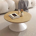 elevenpast Coffee Table Deora Wood and Metal Round Coffee Table Set in White | Black