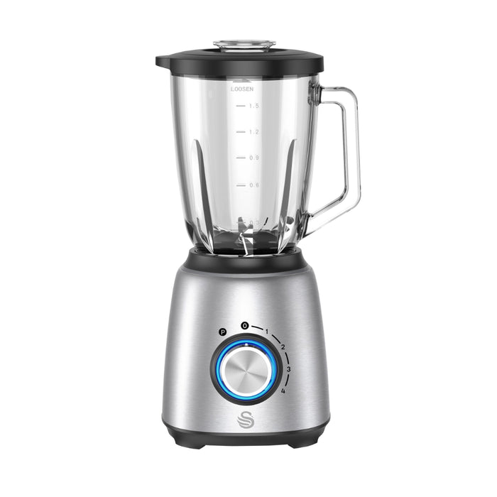 Swan 1,5 Litre Glass Jug Stainless Steel Blender