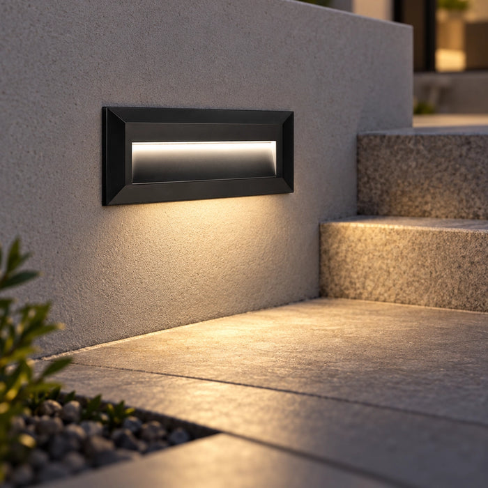 Rectangular LED Footlight – Black | White