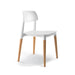 elevenpast Fresh Polyprop Chair with Solid Wood Legs - White | Black | Grey