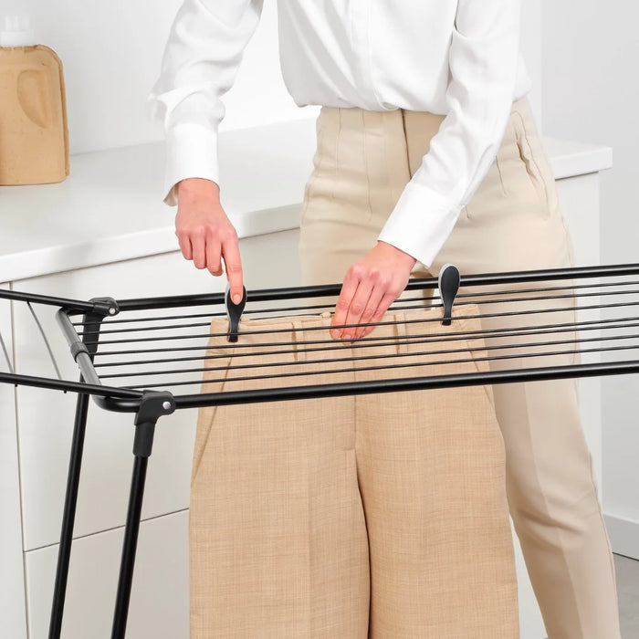 elevenpast drying rack Brabantia HangOn Drying Rack Too, 18 metres  – Matt Black | White