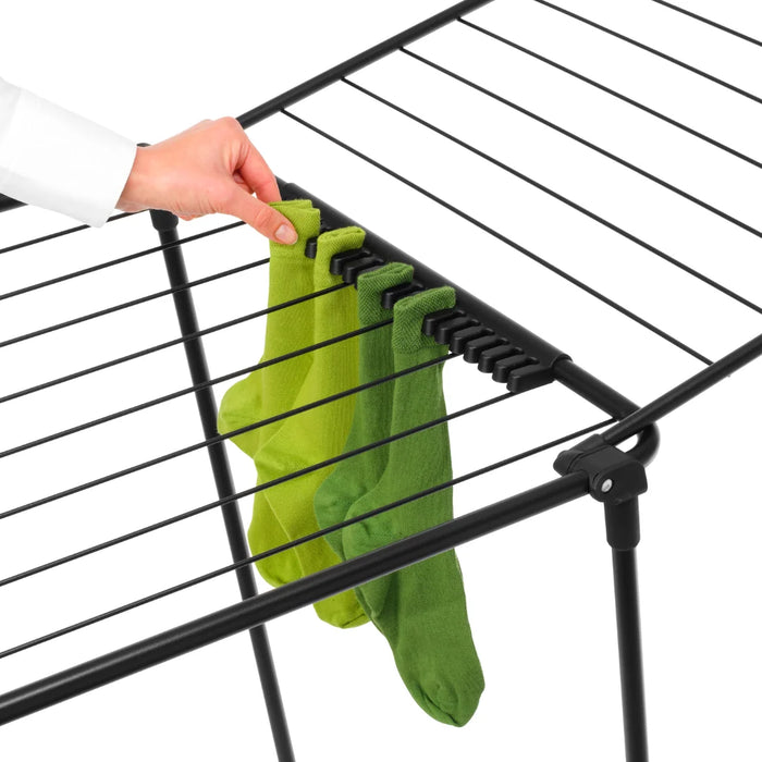 elevenpast drying rack Brabantia HangOn Drying Rack Too, 22 metres  – Matt Black | White