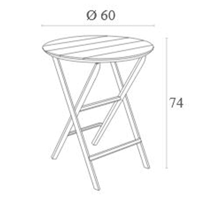 elevenpast Dining Table Helen Round Folding Outdoor Dining Table
