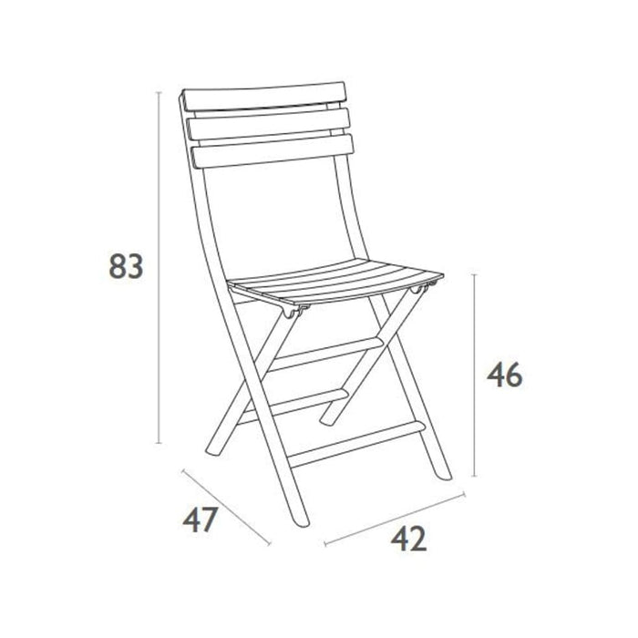 elevenpast Chair Helen Polypropylene Folding Chair
