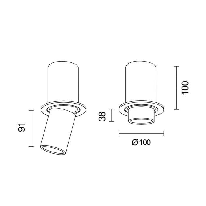 Spazio DOWNLIGHT Hide Retractable Downlights - Black | White