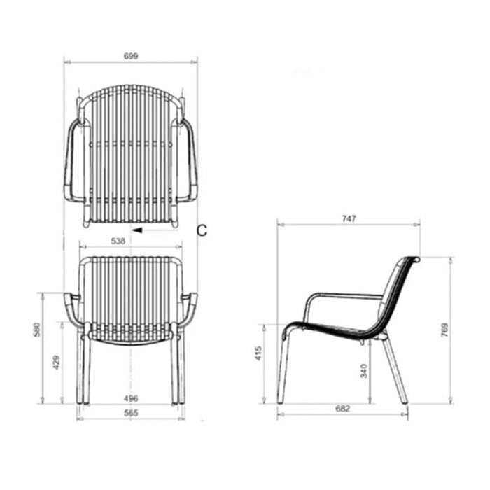elevenpast patio set Isabella 4-Piece Patio Set – Charcoal Grey| Olive Green