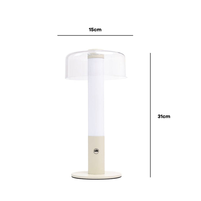 elevenpast Rechargeable Lamp Arcis Rechargeable LED Lamp - Cream | Orange | Black