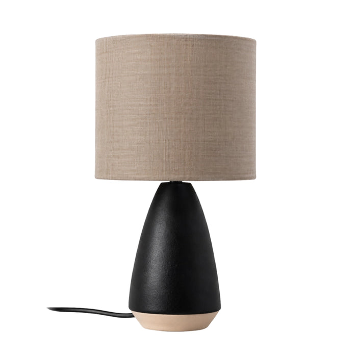 Arco Black Tappered Ceramic Lamps - Set of 2