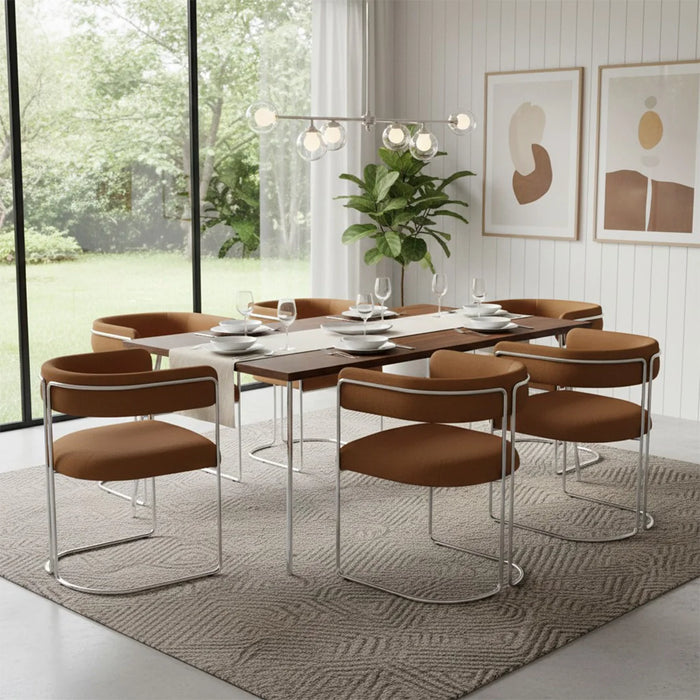 elevenpast Chairs Juliana Metal and Fabric Dining Chair - 3 Colours