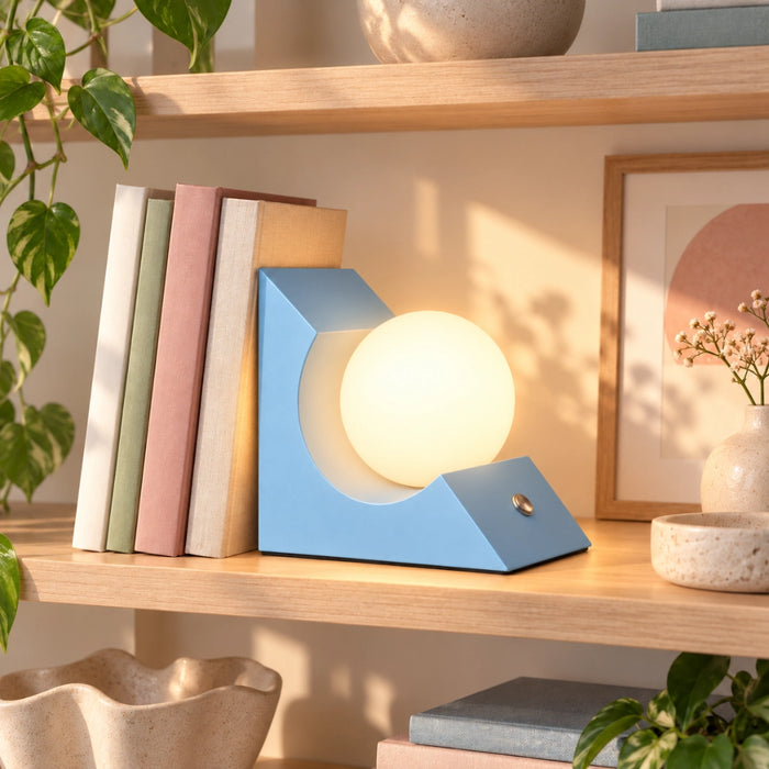 Jude Rechargeable Globe Lamp -  Wood | Blue | Orange | Green