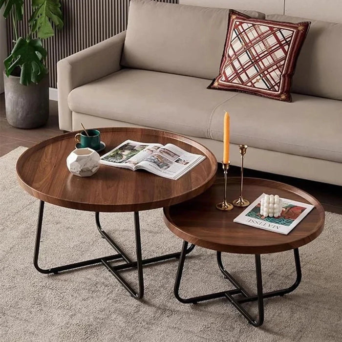 elevenpast Coffee Table Kara Coffee Table Set in White | Brown