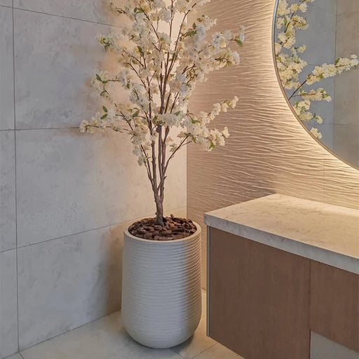 elevenpast Pots & Planters Lagoon Tall Japi Planter in Off White - 3 Sizes