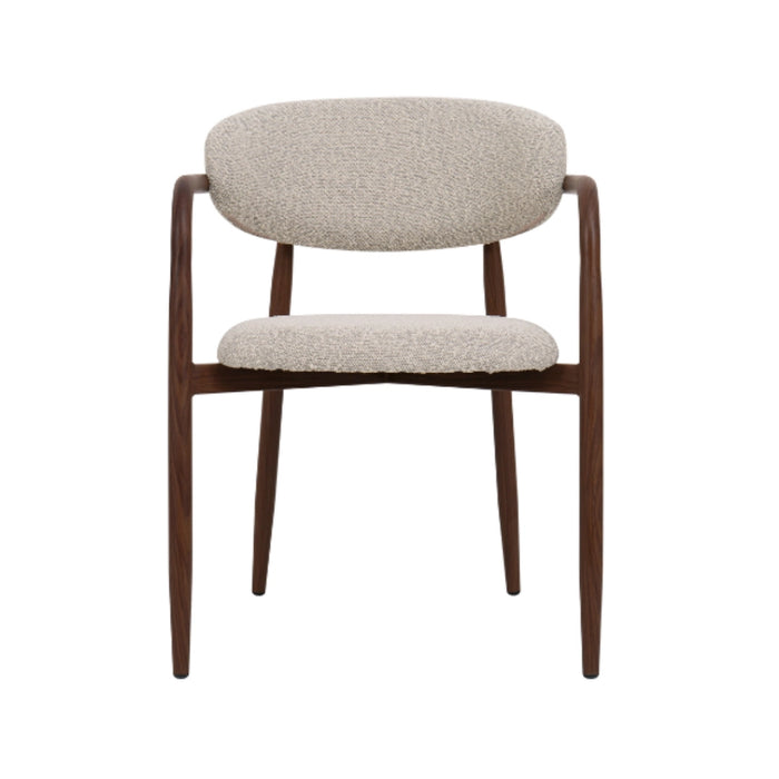 Lucien Arm Chair - Upholstered Fabric with Wood Look Finish