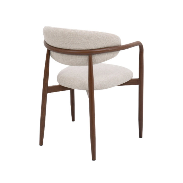 Lucien Arm Chair - Upholstered Fabric with Wood Look Finish