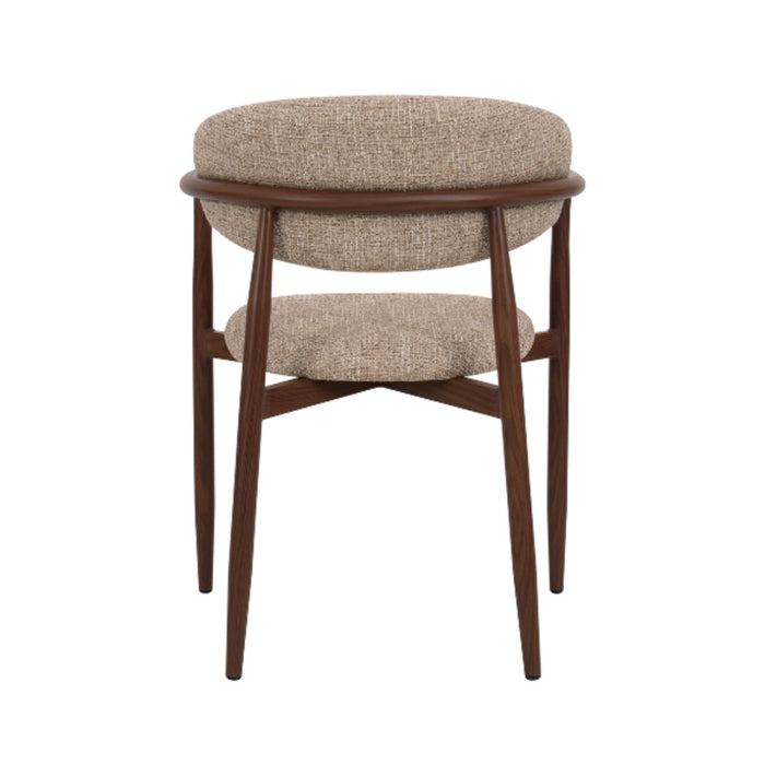 Lucien Arm Chair - Upholstered Fabric with Wood Look Finish
