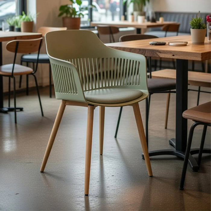 elevenpast Chairs Lyric Fabric Tub Chair - Ash Metal Legs