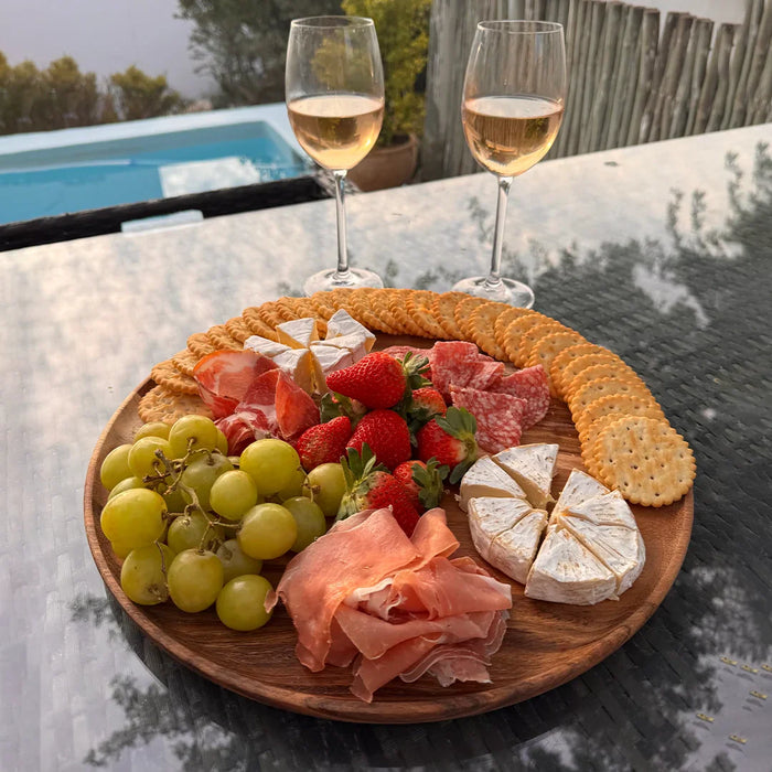 elevenpast wooden serving trays Ovango Round Wooden Dinner Plates  – Small | Medium | Large