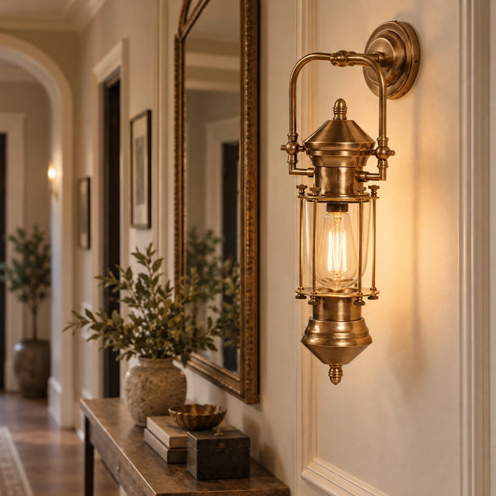 Lisbon Wall Lamp – Antique Silver | Antique Brass