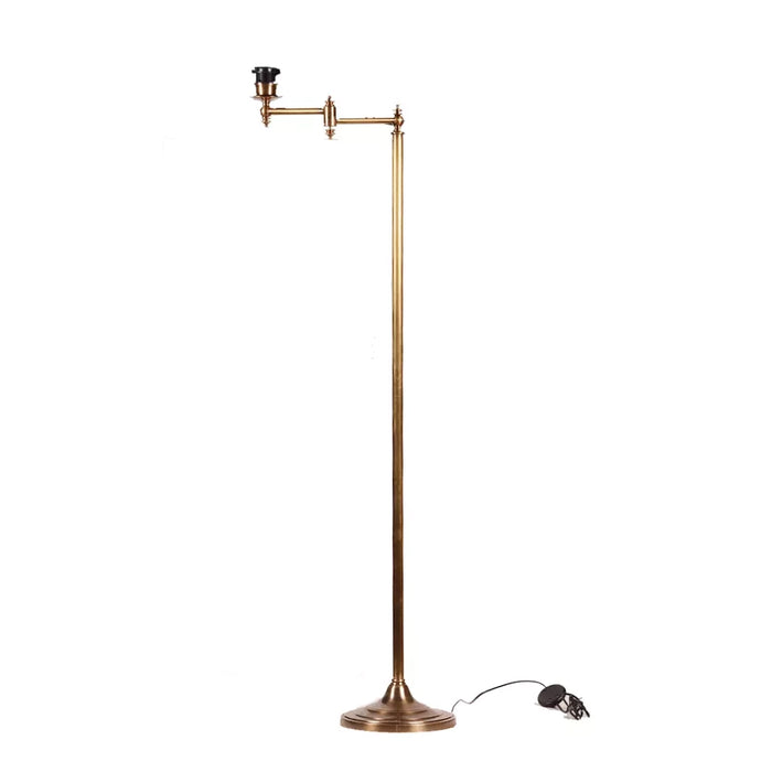 Mccleay Swing Arm Floor Lamp - Antique Silver | Antique Brass