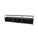 elevenpast TV consoles Modular Metal 3 Door Media and Shelf Unit White | Black