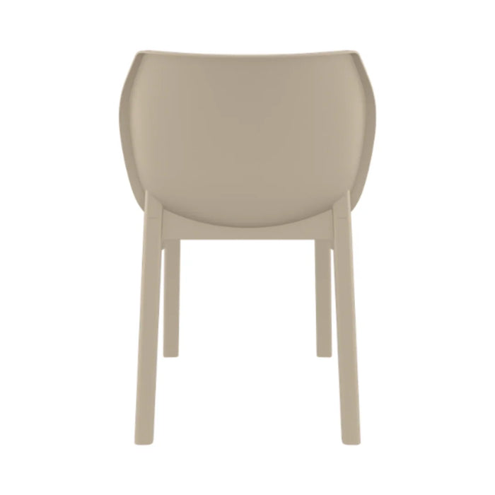 elevenpast Chairs Nora Stackable Outdoor Side Chair – Black | Taupe