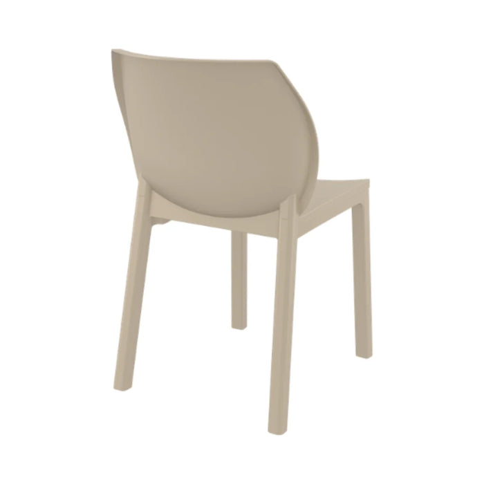 elevenpast Chairs Nora Stackable Outdoor Side Chair – Black | Taupe