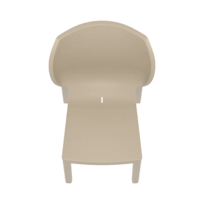 elevenpast Chairs Nora Stackable Outdoor Side Chair – Black | Taupe
