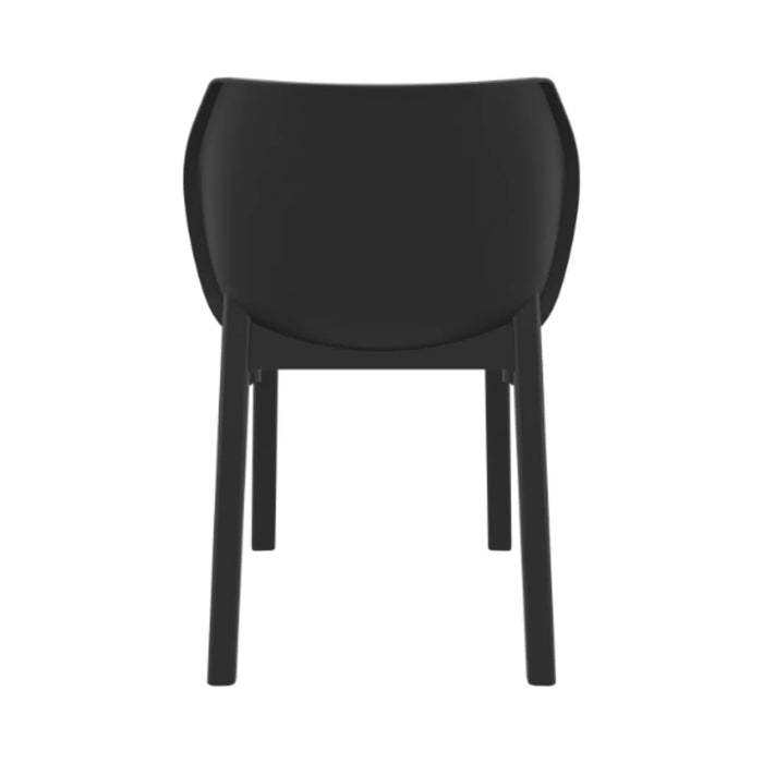 elevenpast Chairs Nora Stackable Outdoor Side Chair – Black | Taupe