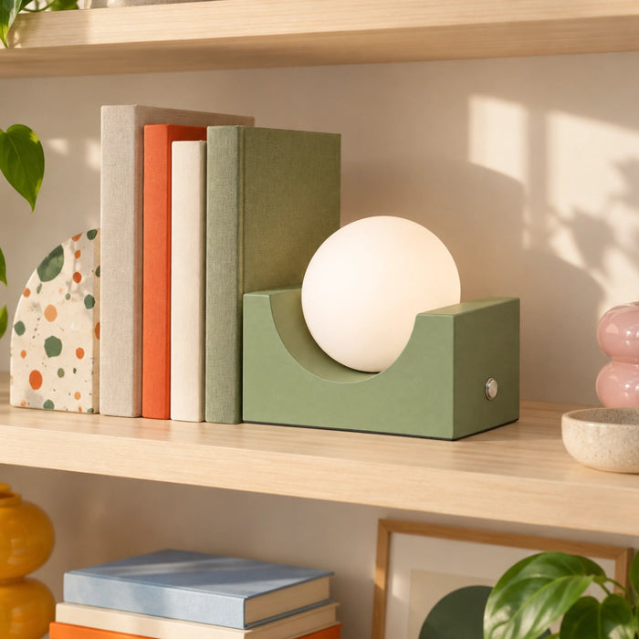 Nova Rechargeable Globe Lamp -  Wood | Blue | Orange | Green