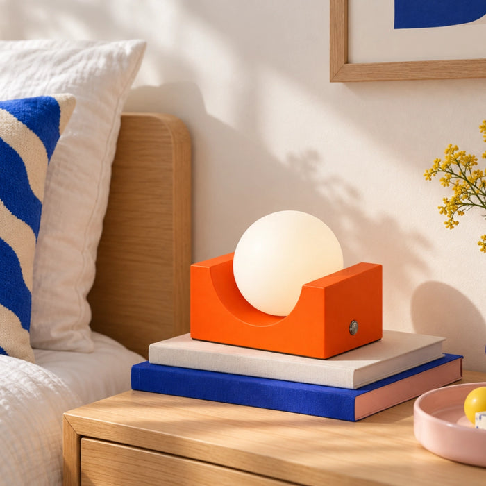 Nova Rechargeable Globe Lamp -  Wood | Blue | Orange | Green